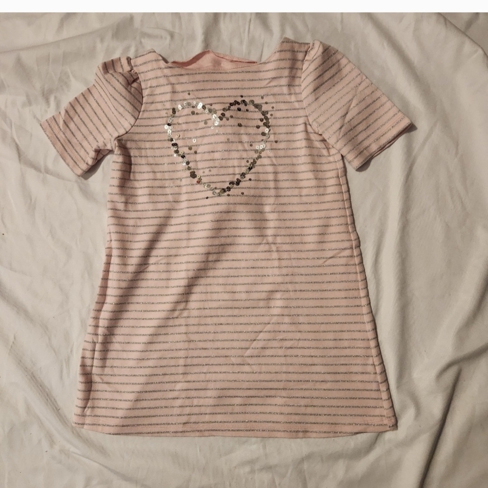 Gymboree Pink Striped Dress with Sequin Heart